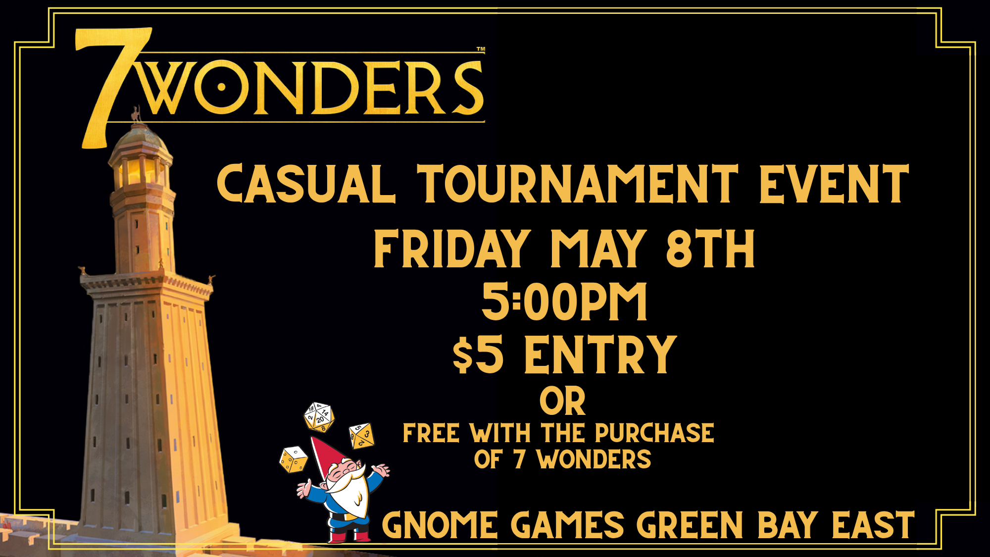 7 Wonders Casual Tournament at Gnome Games Green Bay East