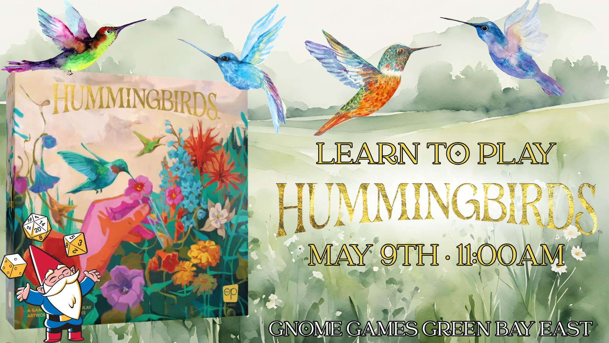 Learn to Play: Hummingbirds at Gnome Games Green Bay East