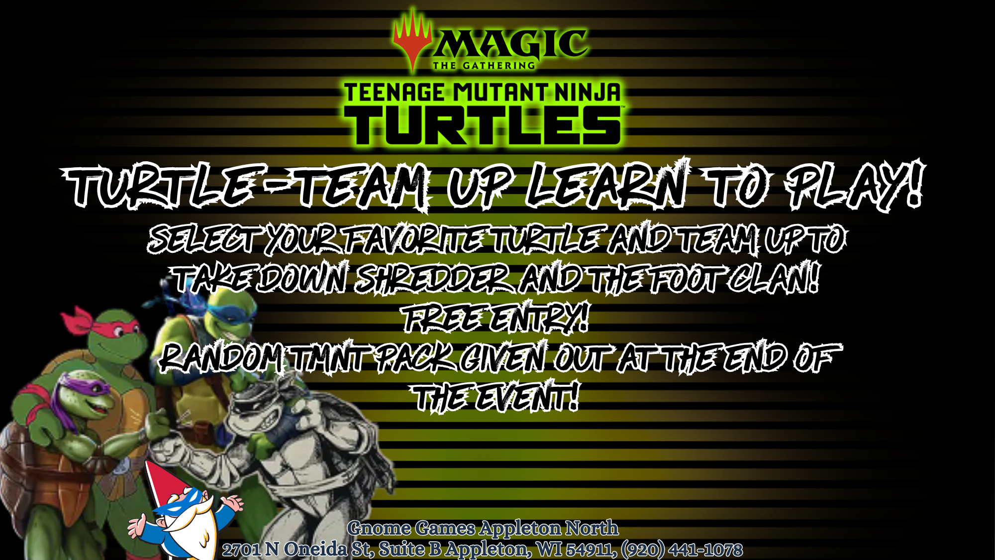 Magic the Gathering Turtle Team-Up Learn to Play Event!