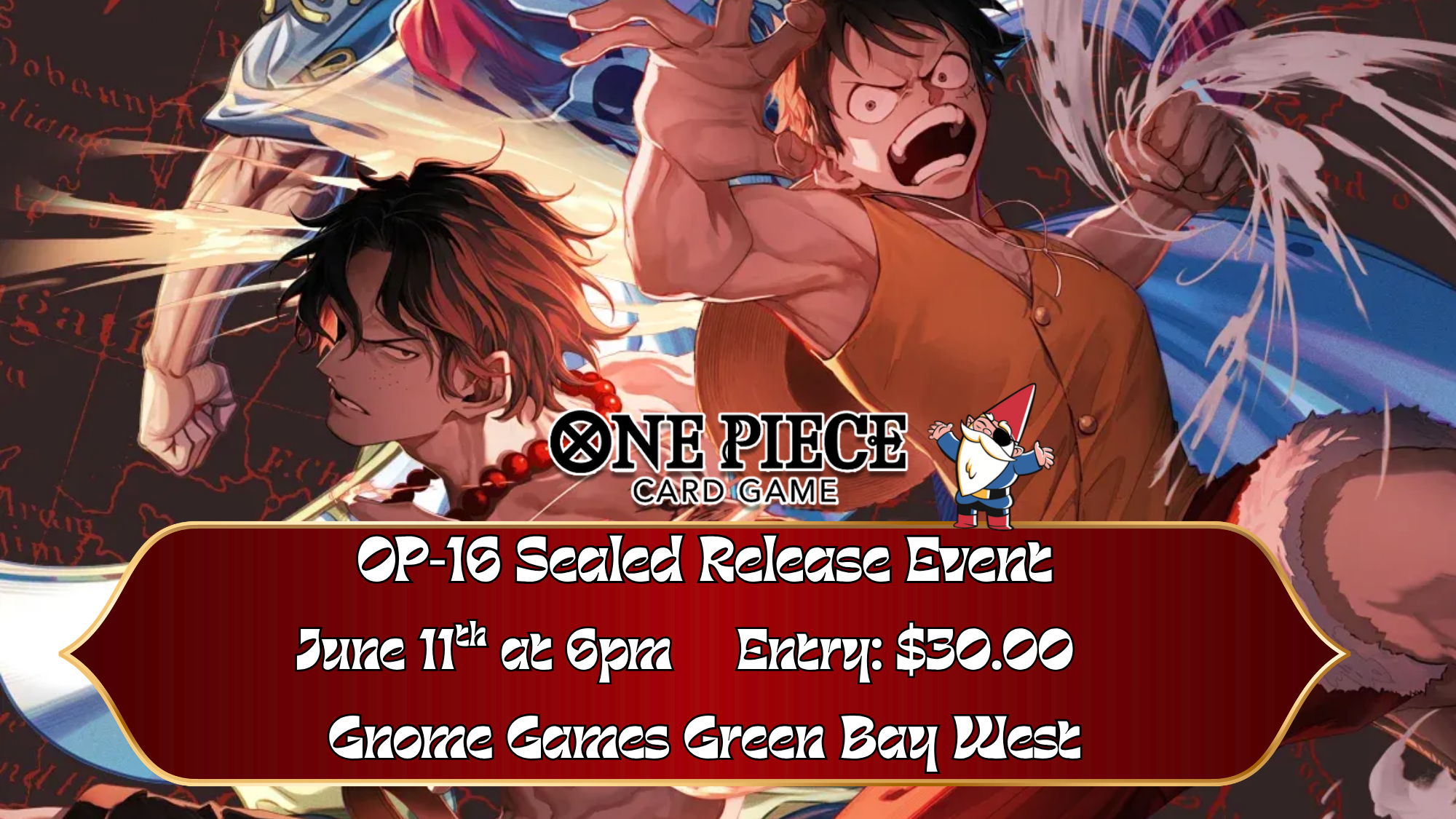 One Piece Card Game: [OP-16] The Time of Battle Release Event at Gnome Games Green Bay West