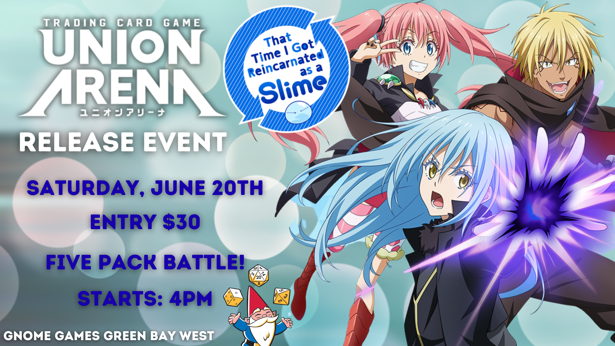 Union Arena: That Time I Got Reincarnated as a Slime [UE20BT] Release Event at Gnome Games Green Bay West