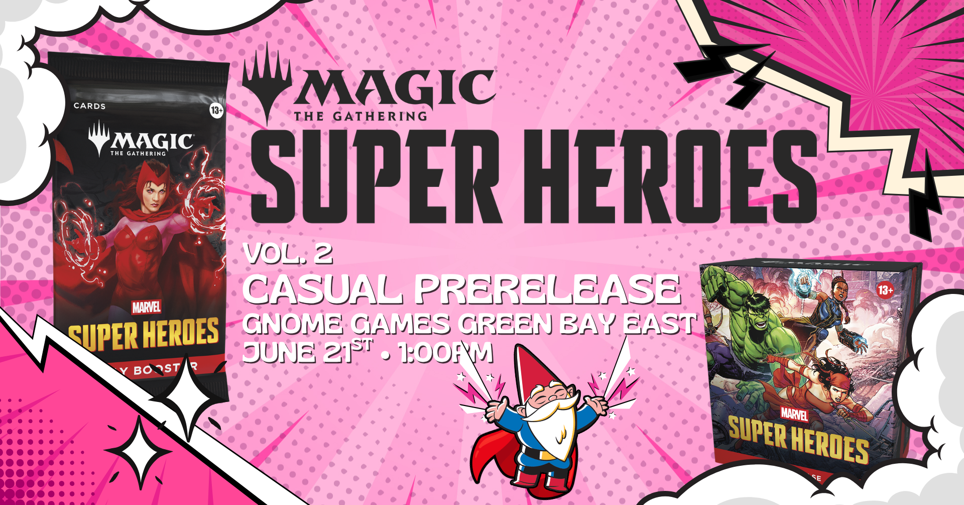 Magic: the Gathering | Marvel Super Heroes Casual Prerelease at Gnome Games Green Bay East